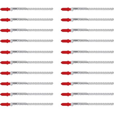 Lame de scie sauteuse STIER ST 95/2,2-3,2/1,45, bois pour coupes courbes extrêmes, double denture 20 pièces (1/5)