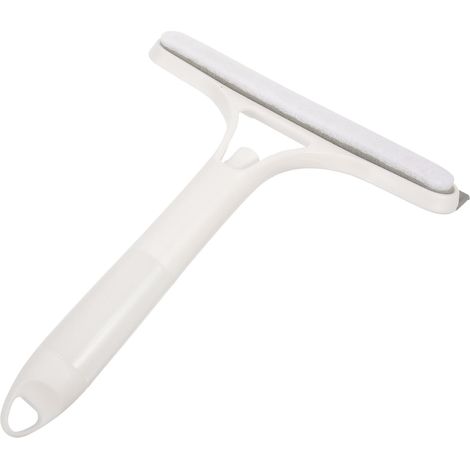 Squeegee de douche - Nettoyeur de fenêtres avec éponge double face, Outil de nettoyage portable, Pour portes vitrées, vitres de voiture, miroirs et parois de douche, Design durable, Élimination facile (1/5)