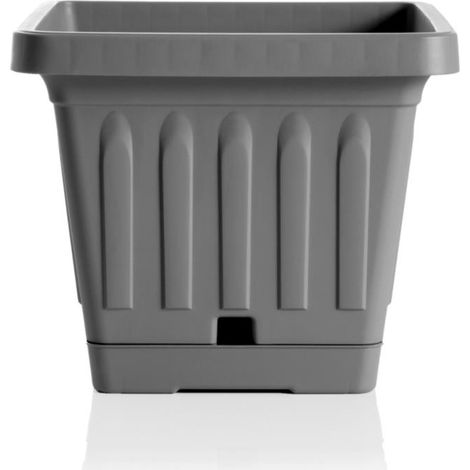 BAMA VASO DA TERRA QUADRATO 40 X 40 CM COLORE GRIGIO