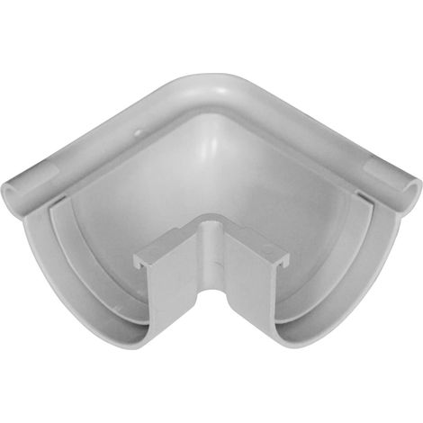 Jardibric – Raccord d'angle de gouttière 90° Ø 16 en PVC – Écoulement fluide des eaux pluviales – Installation facile – Pour gouttières Ø50