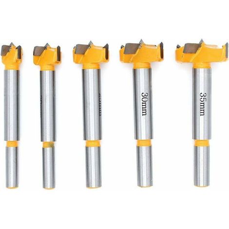 Taladros de madera puntiagudos 15-35mm para instalación de puertas y cajones. Realiza orificios limpios y planos. (1/4)