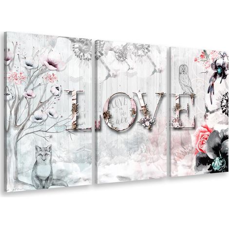 Tableau triptyque nature love in the air - 90x60 cm (1/4)