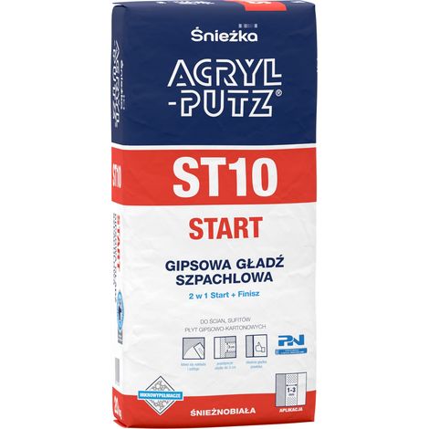 艢nie偶ka Acryl-Putz ST10 masilla blanca como la nieve 20kg