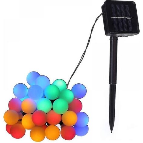 Guirlande lumineuse solaire à 100 globes LED, guirlande lumineuse de 39 pieds pour l'extérieur, étanche, 8 modes, lumières à énergie solaire pour jardin, noël, chambre à coucher, mariage (1/4)