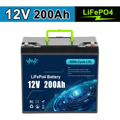 12V Lithium Iron Phosphate Battery Pack 32700, Solar Photovoltaic Power Generation and Energy Storage for RVs - 200AH - 12.6