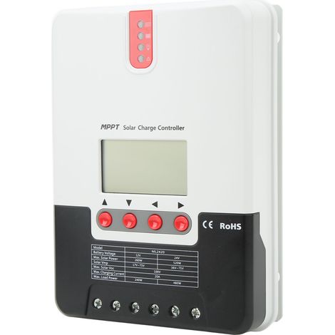 Solar-Laderegler MPPT mit Schutz-Batterieentladeregler 12V/24V/20A LCD-Display (1/5)