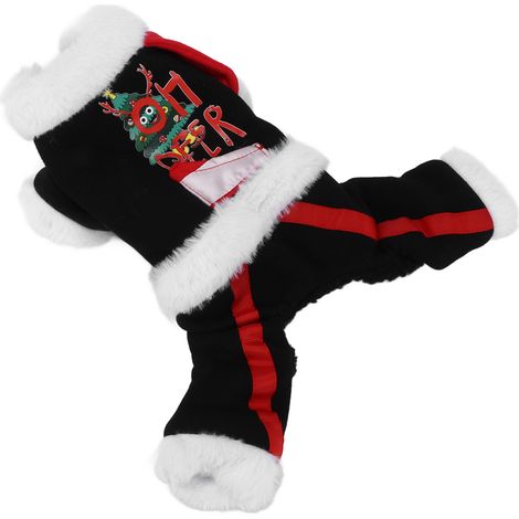 Costumes de Noël amusants pour animaux de compagnie - Vêtements de Noël mignons et chauds pour chiens de petite et moyenne taille (S) (1/5)
