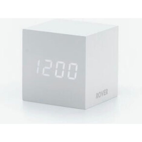 SVEGLIA ROVER IN LEGNO BIANCO C/LED PIU FORTY