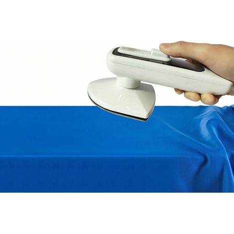 Fer à repasser vapeur portable mini et compact pour vêtements, idéal pour les voyages et la maison, blanc, prise européenne. (1/5)