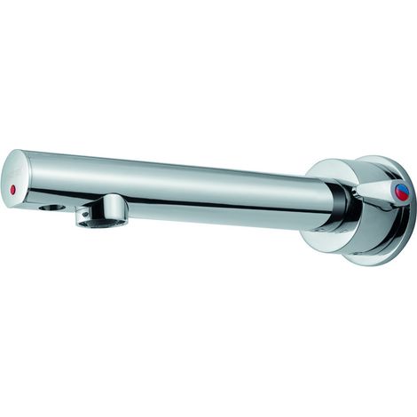 Miscelatore elettronico lavabo per pareti in cartongesso, alimentatore da rete 230V Serie ONE Idral 02584/R Cromato - Ottone (1/3)