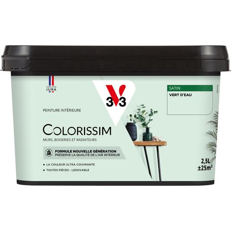 Peinture murale intérieure Colorissim® V33 Vert d'eau Satin 2,5L