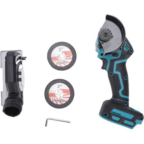 Scie circulaire sans fil miniature avec lames de 7,6 cm et couvercle anti-poussière pour la découpe du métal, du bois, du carrelage et du plastique (1/5)