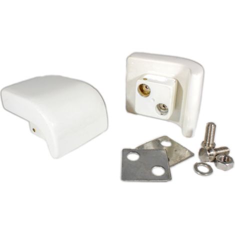 Coppia Maniglie per vasca Grandform in metallo bianco con viti mod. tango (1/3)