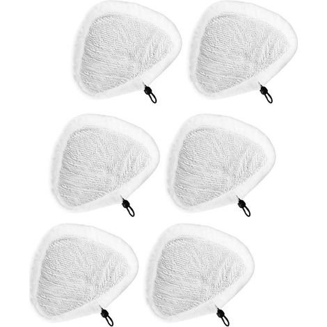 6 pezzi，Tamponi per pulitore a vapore，in microfibra，Adatti per il pulitore a vapore Steamboy X5 H2O H20 S302 S001 SKG 1500W (1/5)