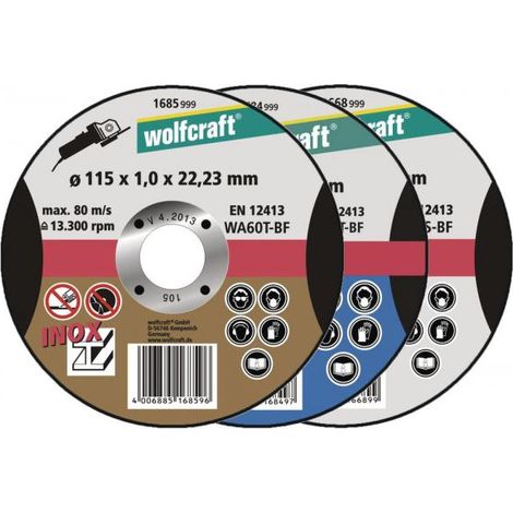 Disco da taglio Wolfcraft per alluminio 115x1,5x22,23 mm (1668999) (1/4)