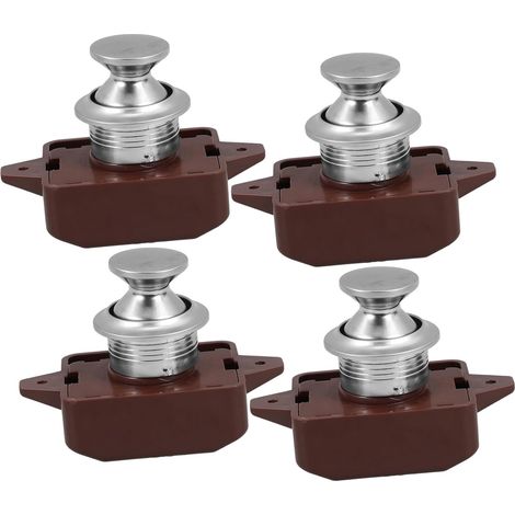 Lot de 4 verrous pour portes de rangement de camping, car, caravane (1/5)