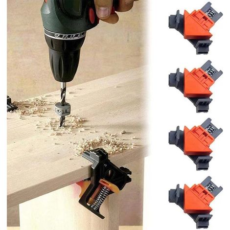 Kit de perçage et de fixation à angle droit pour le travail du bois (4 pièces) (1/5)