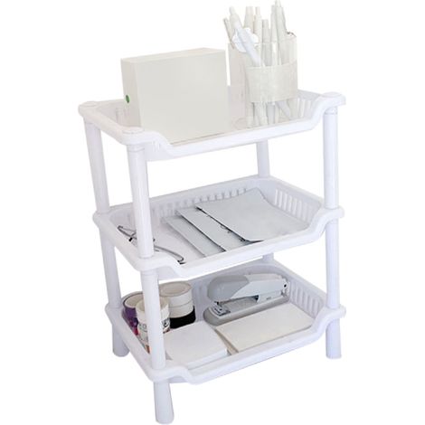 Organisateur de comptoir de salle de bain à 3 niveaux, étagère de rangement de maquillage multifonctionnelle détachable pour cuisine et chambre à coucher
