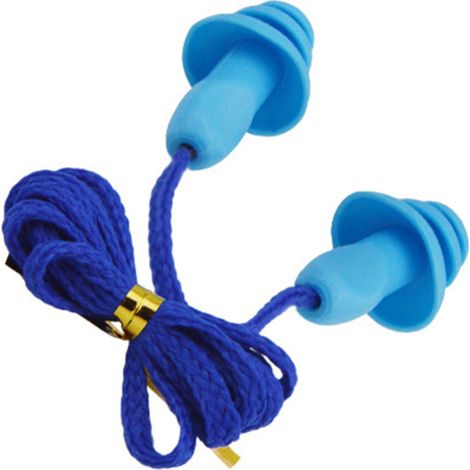 Bouchons d'oreilles antibruit en silicone étanches, en forme de sapin de Noël, avec cordon réutilisable Idéaux pour dormir, étudier, nager et voyager (1/5)