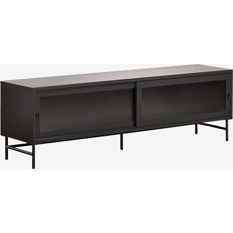 Mobile porta TV Paoline 180x40 cm in acciaio e vetro SKLUM