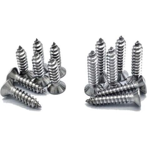 250 pcs M4 Stainless Steel Self Tapping Screws Phillips Flat Head Screws DIY Wood Screws (100 PCS M4 x 16mm, 100 PCS M4 x 20mm) (1/5)