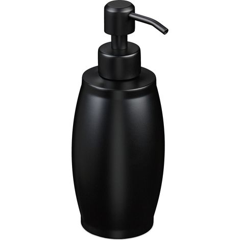 Distributeur de savon design moderne pratique cuisine salle de bain 17,5 x 8 x 7 cm en acier inoxydable argenté (1/4)