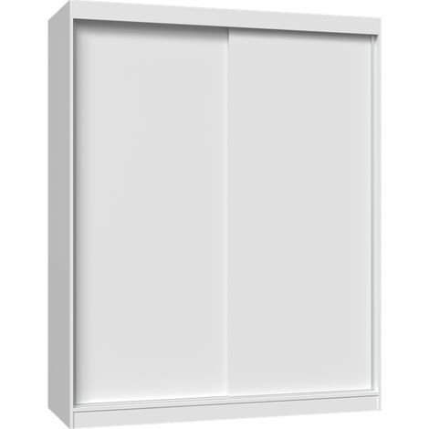 Armadio scorrevole moderno da 160 cm, bianco - Perfetto per camera da letto o cabina armadio. (1/5)