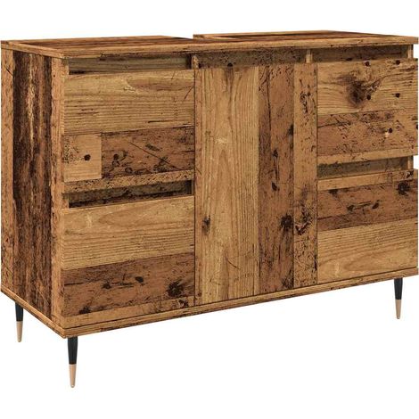 Maison Exclusive - Mueble de baño madera de ingeniería envejecida (1/5)