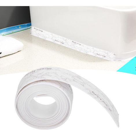 3.8cmx3.2m, Bande De Calfeutrage en Acrylique PVC Imperméable pour Cuisine, Salle De Bain Et Toilettes, Ruban De Calfeutrage pour Lavabo, Baignoire, Douche Et Comptoir (1/5)