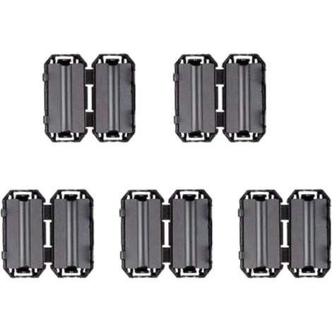 Bruit Suppresseur Câble Pince Noir Clip Type Ferrite Anneau RFI EMI pour 3.5mm (5pcs) (1/5)