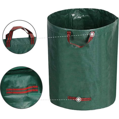Filiyano – Sac à déchets verts 300 l - Sacs poubelle pour feuilles mortes et résidus végétaux - Réutilisable, pliable et autoportant, sans couvercle (1/5)