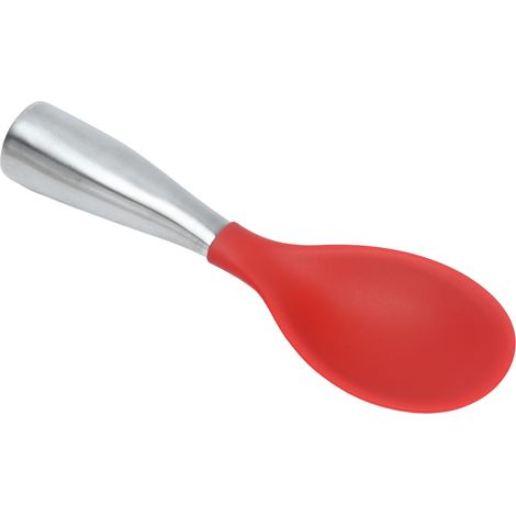 Reislöffel mit Silikon-Edelstahlgriff, antihaftbeschichtet, stehend, für Zuhause und Restaurant (1/5)