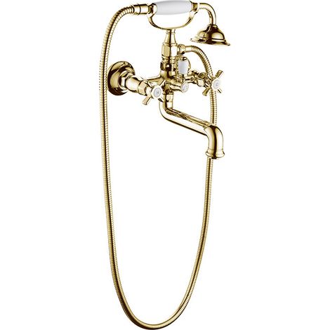 Vintage baignoire colonne mitigeur robinet de douche à main robinet costume froid et chaud double commande mitigeur simple douche