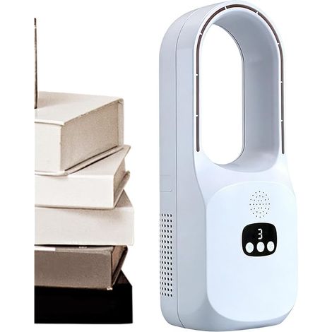 Ventilateur sans pales , trois vitesses réglables , oscillation à 120° , facile à transporter - petit ventilateur de bureau silencieux - idéal pour la maison , le bureau , le salon , la chambre