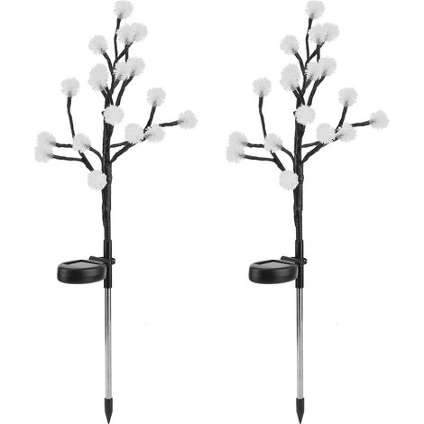 2 Stück 20 LED Solar-Lichterketten für den Außenbereich, Löwenzahnlampen, Gartendekoration, warmes Licht (1/5)
