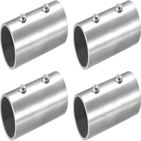 Filiyano-Raccord droit pour tuyau, bidirectionnel, pour garde-corps en acier inoxydable, longueur 40 mm, pour tuyau de 1" (25 mm) de diamètre (1/3)