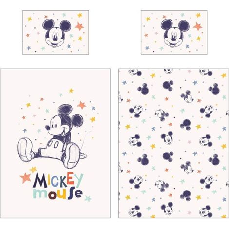 Parure de lit réversible 100X140 cm Mickey