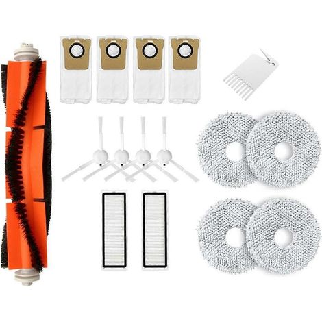 Pièces de rechange pour aspirateur robot S10+ / S10 Plus : brosse latérale principale, filtre HEPA, chiffon de nettoyage (1/5)