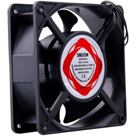 Sollbry Ventilateur de refroidissement 120 mm x 120 mm x 38 mm 220-240 V 0,14 A, double roulement à billes (1/4)