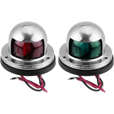 12V rote und grüne LED-Schiffsnavigationsleuchte, Buglicht für Boote, ideal für Pontons, Motorboote und Skiffs (Paar). (1/5)