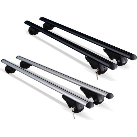 Juego de 2 portaequipajes transversales XONE Hercules de 125CM max 90KG Color: Plateado (1/5)