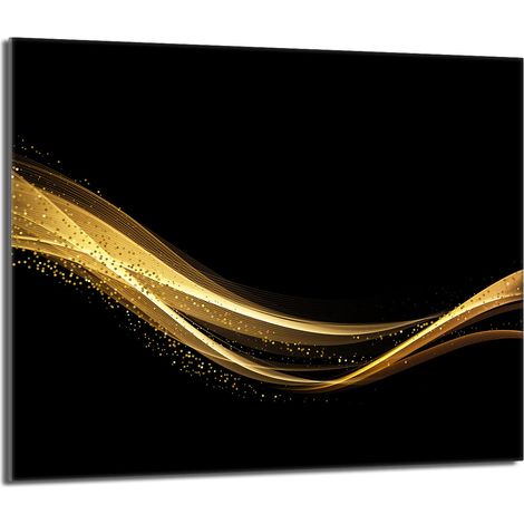 Glasschutzplatte für Herd 60x52 Schwarz (1/5)