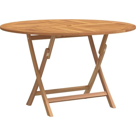 Gartentisch Klappbar Ø 110x75 cm Massivholz Teak vidaXL