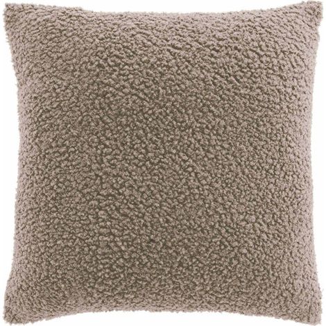 Housse de Coussin en Tissu Bouclette "Woolen" 40x40cm Sable (1/4)
