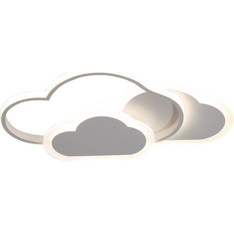 Plafonnier chambre enfant, 52CM plafonnier LED nuage Trois couleurs de lumière (1/5)