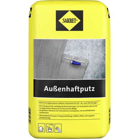 SAKRET Außenhaftputz 25 kg grau 1,0 mm Haftputz & Rotband