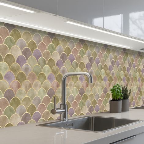 REVETEMENT MURAL DE CUISINE, CRÉDENCE DE CUISINE Doux - Doré - Coloré 500x60 cm (1/5)