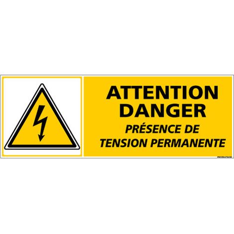 Signalisation danger électrique (C1364) - Adhésif - 210 x 75 mm