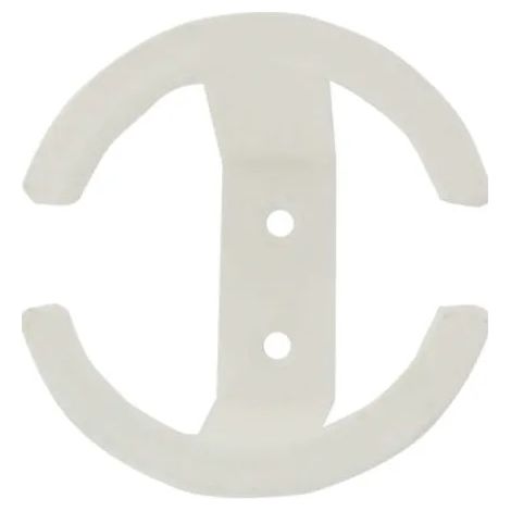 1 cabezal y 1 gancho de PVC blanco, An. 90 x Al. 90 x P. 33 mm