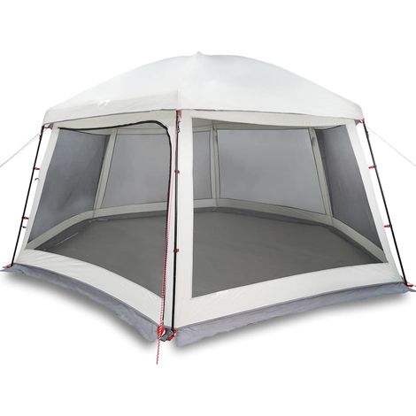 Tente piscine toit amovible parois maille gris 512x458 cm CFW885231 (1/5)